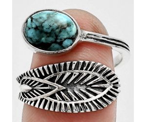 Adjustable - Natural Turquoise Morenci Mine Ring size-8 SDR243830 R-1116, 8x10 mm