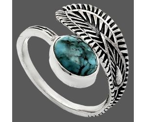 Adjustable - Natural Turquoise Morenci Mine Ring size-8 SDR243830 R-1116, 8x10 mm