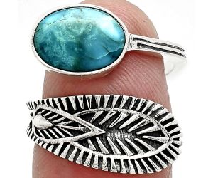 Adjustable - Natural Rare Turquoise Nevada Aztec Mt Ring size-7 SDR243833 R-1116, 8x11 mm