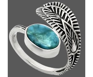 Adjustable - Natural Rare Turquoise Nevada Aztec Mt Ring size-7 SDR243833 R-1116, 8x11 mm