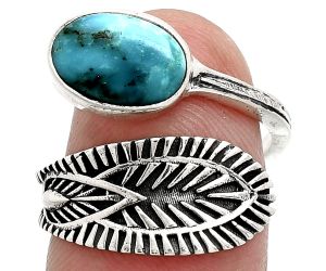 Adjustable - Natural Turquoise Morenci Mine Ring size-7 SDR243835 R-1116, 7x10 mm