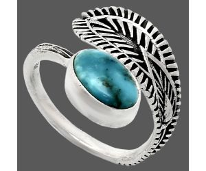 Adjustable - Natural Turquoise Morenci Mine Ring size-7 SDR243835 R-1116, 7x10 mm