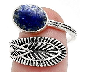 Adjustable - Lapis Lazuli Ring size-7.5 SDR243836 R-1116, 8x10 mm