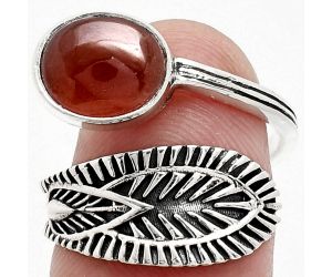 Adjustable - Hessonite Garnet Cab Ring size-7 SDR243839 R-1116, 8x10 mm