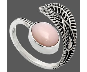 Adjustable - Pink Opal Ring size-7.5 SDR243848 R-1116, 8x11 mm