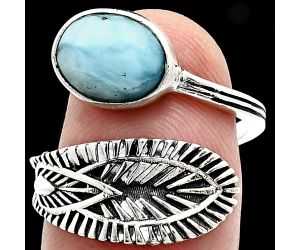 Adjustable - Larimar (Dominican Republic) Ring size-7.5 SDR243849 R-1116, 8x10 mm