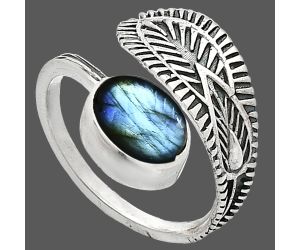 Adjustable - Spectrolite Labradorite Ring size-8.5 SDR243852 R-1116, 9x11 mm