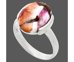 Kingman Orange Dahlia Turquoise Ring size-9 SDR243862 R-1173, 11x15 mm