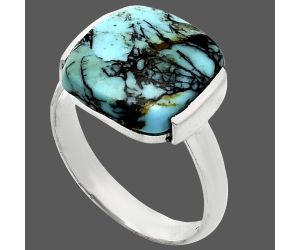 Lucky Charm Tibetan Turquoise Ring size-8 SDR243865 R-1173, 13x13 mm