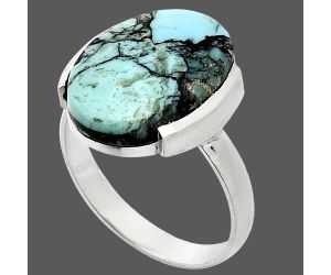 Lucky Charm Tibetan Turquoise Ring size-9 SDR243866 R-1173, 13x18 mm