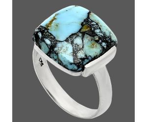 Lucky Charm Tibetan Turquoise Ring size-8 SDR243868 R-1173, 14x14 mm