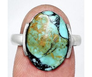 Lucky Charm Tibetan Turquoise Ring size-8 SDR243884 R-1173, 11x17 mm