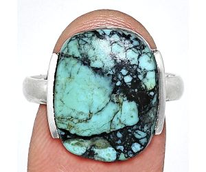 Lucky Charm Tibetan Turquoise Ring size-9 SDR243886 R-1173, 13x17 mm