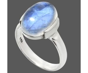 Rainbow Moonstone Ring size-8 SDR243906 R-1173, 10x14 mm