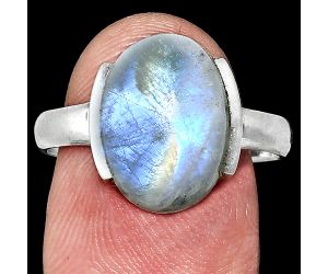 Rainbow Moonstone Ring size-9 SDR243909 R-1173, 10x14 mm