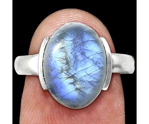 Rainbow Moonstone Ring size-8 SDR243912 R-1173, 10x14 mm