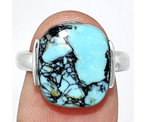 Lucky Charm Tibetan Turquoise Ring size-8 SDR243932 R-1173, 12x14 mm