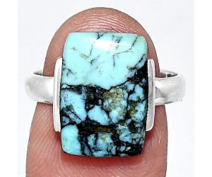 Lucky Charm Tibetan Turquoise Ring size-8 SDR243935 R-1173, 10x15 mm