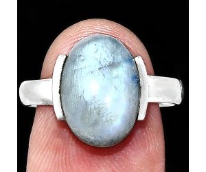 Rainbow Moonstone Ring size-9 SDR243948 R-1173, 10x14 mm