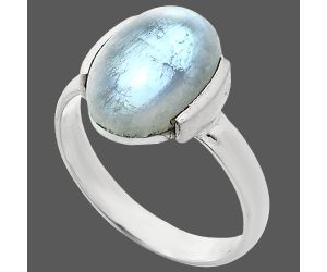 Rainbow Moonstone Ring size-9 SDR243948 R-1173, 10x14 mm