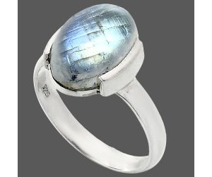 Rainbow Moonstone Ring size-9 SDR243952 R-1173, 10x14 mm