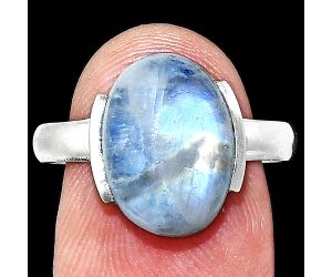 Rainbow Moonstone Ring size-8.5 SDR243953 R-1173, 10x14 mm