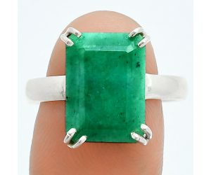 Lab Created Emerald Ring size-9.5 SDR243954 R-1020, 10x14 mm