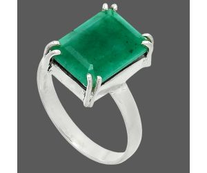 Lab Created Emerald Ring size-9.5 SDR243954 R-1020, 10x14 mm