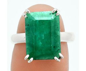 Lab Created Emerald Ring size-7 SDR243960 R-1020, 10x14 mm