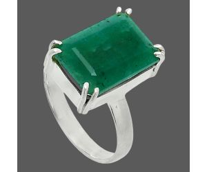 Lab Created Emerald Ring size-7 SDR243960 R-1020, 10x14 mm