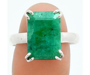 Lab Created Emerald Ring size-9.5 SDR243961 R-1020, 10x14 mm