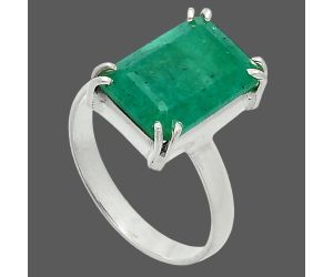 Lab Created Emerald Ring size-9.5 SDR243961 R-1020, 10x14 mm