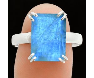 Faceted Rainbow Moonstone Ring size-10 SDR243973 R-1020, 10x14 mm