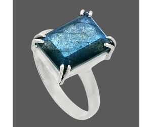 Faceted Blue Labradorite Ring size-9.5 SDR243980 R-1020, 10x14 mm