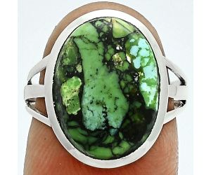 Green Matrix Turquoise Ring size-7 SDR244009 R-1006, 12x16 mm