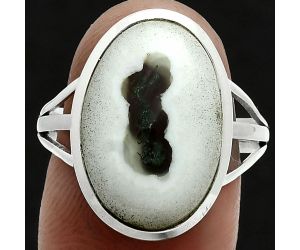 Horse Canyon Moss Agate Ring size-9 SDR244032 R-1006, 12x18 mm