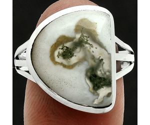 Horse Canyon Moss Agate Ring size-10 SDR244033 R-1006, 13x17 mm