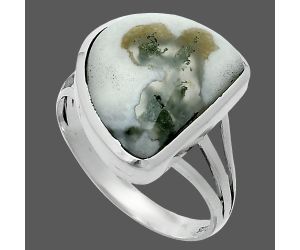 Horse Canyon Moss Agate Ring size-10 SDR244033 R-1006, 13x17 mm