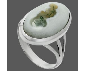 Horse Canyon Moss Agate Ring size-10 SDR244034 R-1006, 12x20 mm