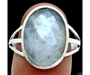 Rainbow Moonstone Checker Ring size-10 SDR244040 R-1006, 12x16 mm