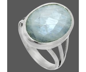 Rainbow Moonstone Checker Ring size-8 SDR244042 R-1006, 12x16 mm