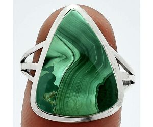 Malachite Eye Ring size-9 SDR244046 R-1006, 14x19 mm