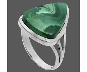 Malachite Eye Ring size-9 SDR244046 R-1006, 14x19 mm