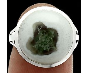 Horse Canyon Moss Agate Ring size-7 SDR244078 R-1006, 14x14 mm