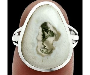 Horse Canyon Moss Agate Ring size-7 SDR244079 R-1006, 13x18 mm