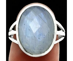 Rainbow Moonstone Checker Ring size-8 SDR244084 R-1006, 12x16 mm