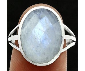 Rainbow Moonstone Checker Ring size-9 SDR244085 R-1006, 12x16 mm