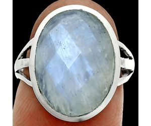 Rainbow Moonstone Checker Ring size-7 SDR244087 R-1006, 12x16 mm