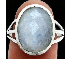 Rainbow Moonstone Checker Ring size-9 SDR244089 R-1006, 12x16 mm