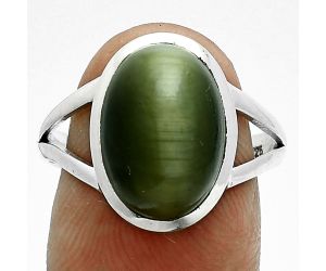 Genuine Cats Eye Ring size-9 SDR244096 R-1005, 10x14 mm